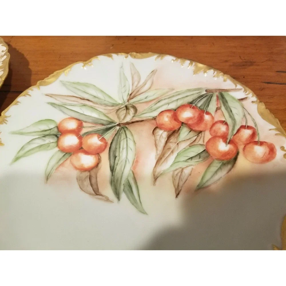 Antique T&V Limoges France Depose Hand Painted Plates 8.25